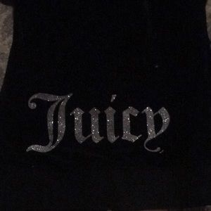 juicy couture black velvet zip up jacket